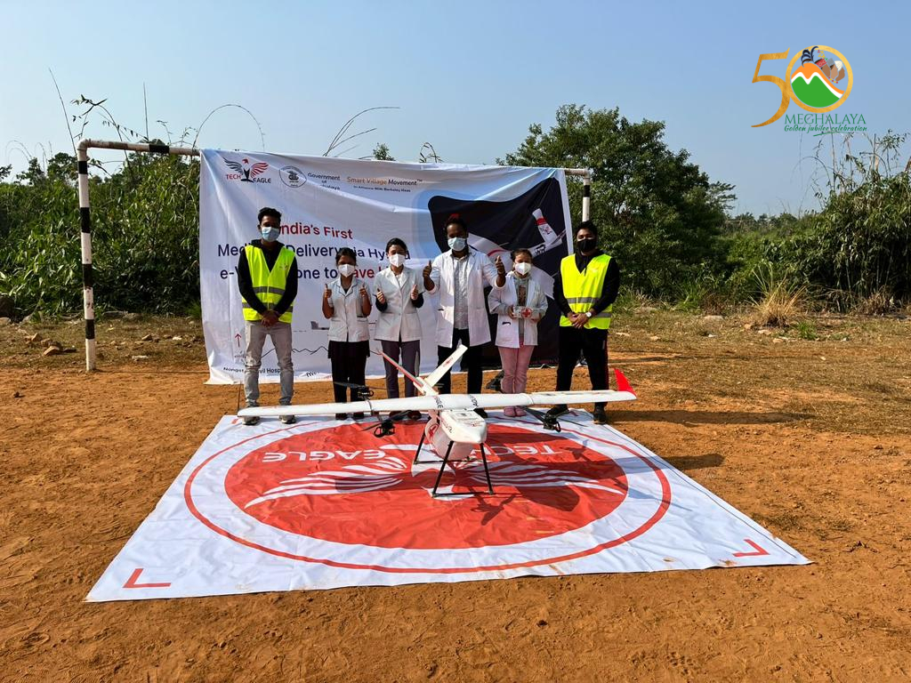 TechEagle becomes India's first company to deliver medicine via Hybrid e-VTOL Drone in partnership with Meghalaya Government 