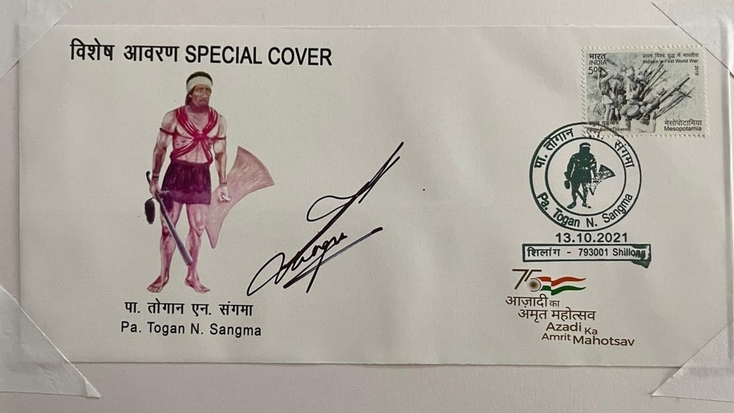 CM launch postal covers on Togan Sangma and Memang Narang in Williamnagar