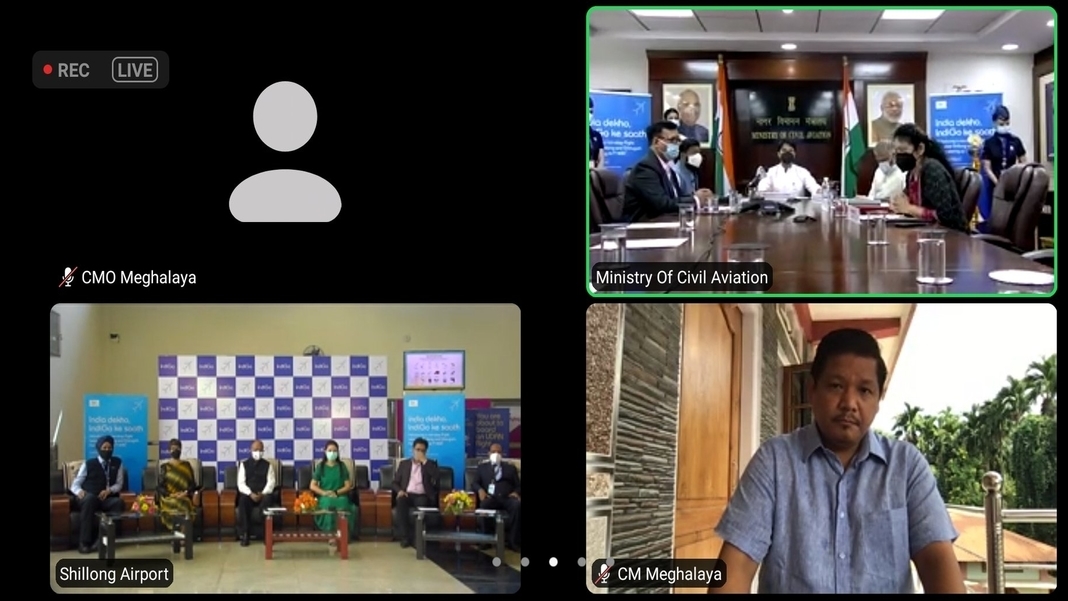 Civil Aviation Minister virtually flags off first direct flight on Shillong-Dibrugarh route under UDAN
