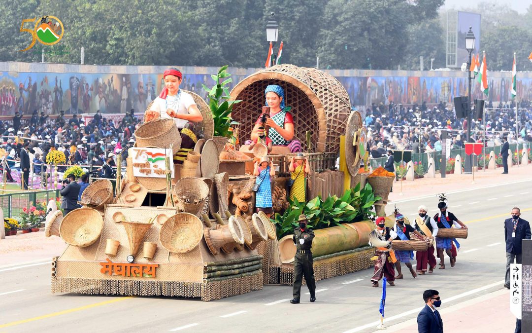 Meghalaya Tableau wins Third Prize for its tableau in the Republic Day parade at New Delhi on January 26, 2022