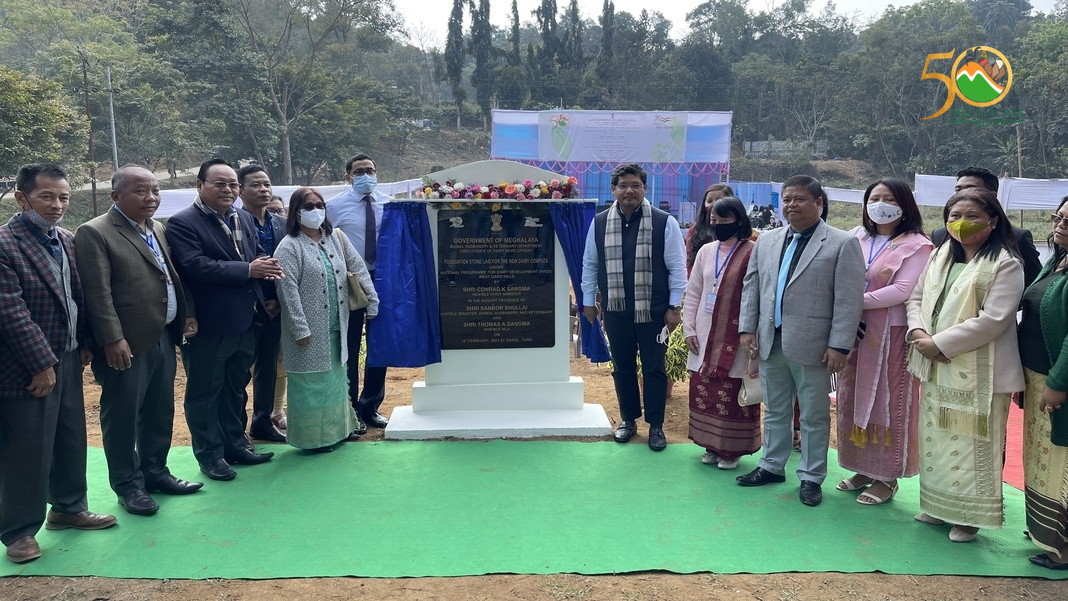 CM laid foundation for new Dairy Complex at Ganol in West Garo Hills District