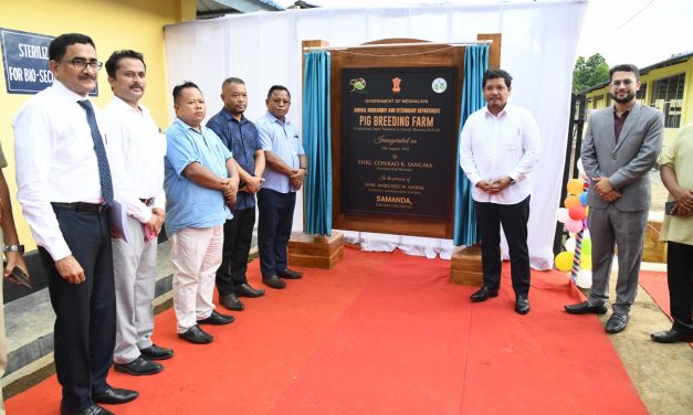 CM inaugurates newly constructed Pig Breeding farm at East Garo Hills