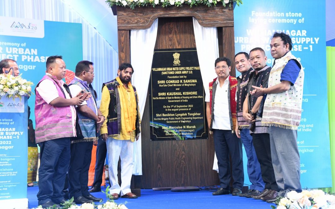 Chief Minister lays foundation for Williamnagar Urban Water Supply Project Phase-I