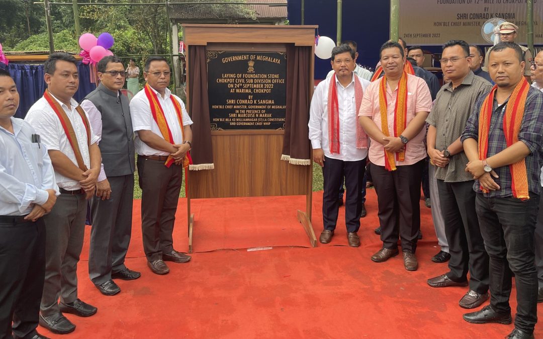 Chief Minister lays foundation for long awaited projects in Chokpot