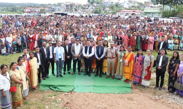 Chief Minister Conrad K Sangma addressed the All Jaintia Muster Roll Workers and Labour Union Meeting held in Ummulong, WJH