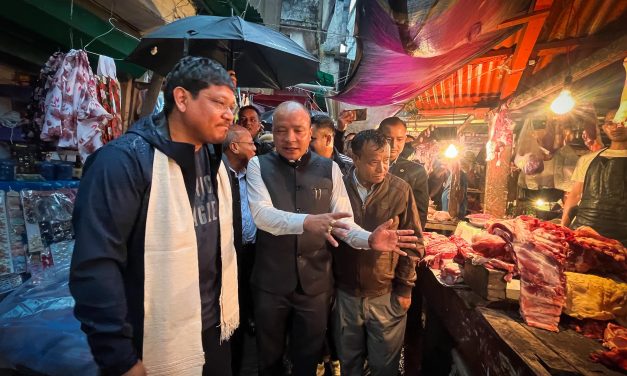 Braving rain, CM visits Ïewduh; Pledges ₹21 Crore for infrastructure upgrade